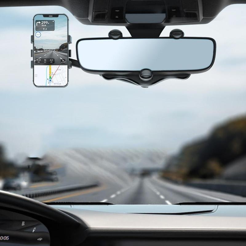 Mirror Phone Holder For Car Rotatable Retractable Rear view - Image 5