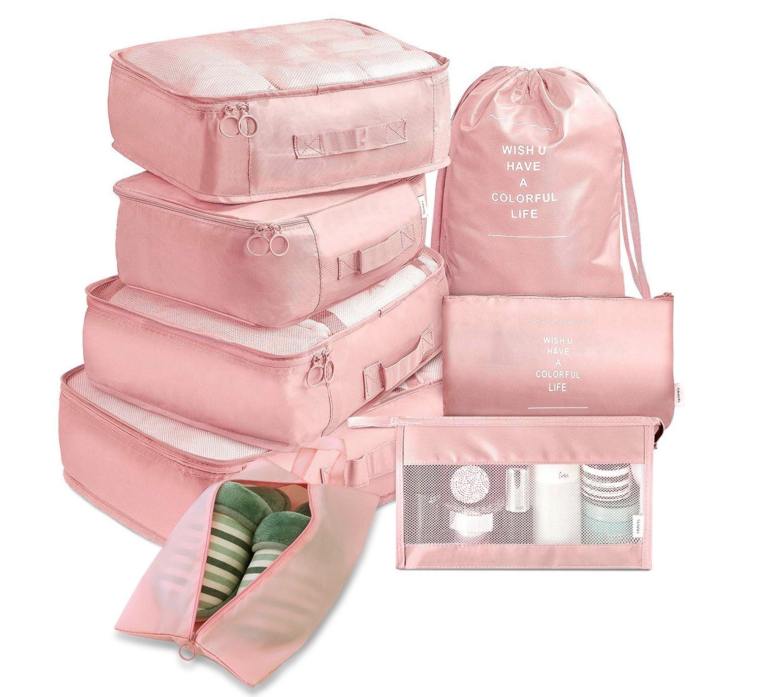 8-piece Set Travel Storage Bag Organizer Packing Bag - Image 4