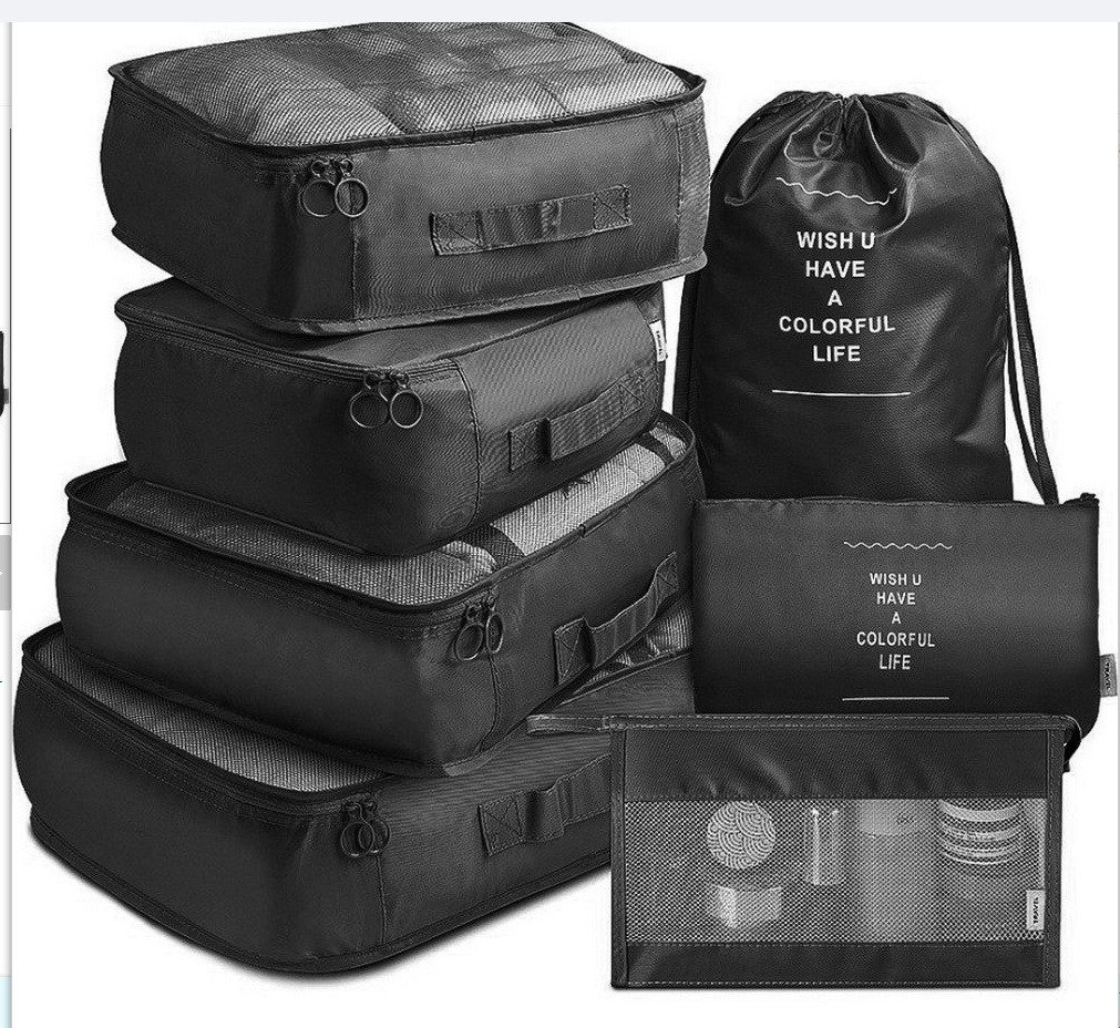 8-piece Set Travel Storage Bag Organizer Packing Bag - Image 5