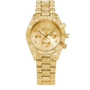 Women Crystal Quartz Luxury Wrist Watch Geneva