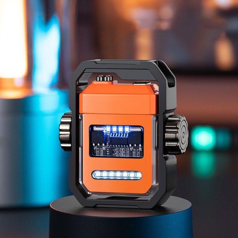 Pulse Lighter Double Windproof Type-C Charging Electric Gyroscope - Image 8