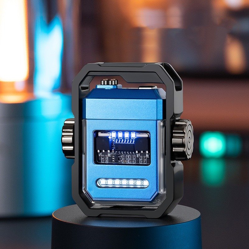 Pulse Lighter Double Windproof Type-C Charging Electric Gyroscope - Image 5