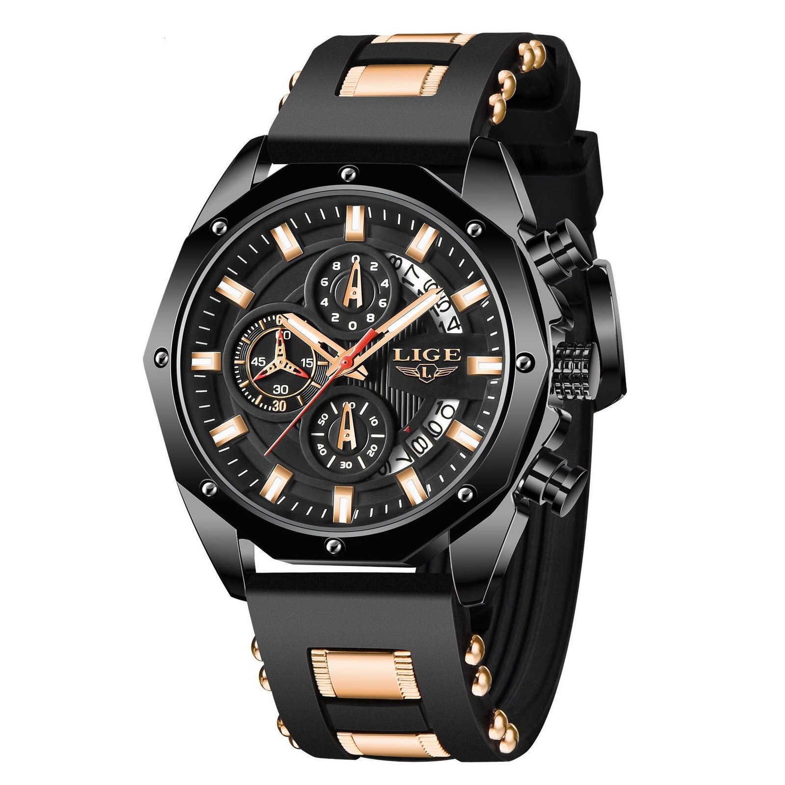 Luxury Silicone Sport Watch Men Waterproof Wristwatch - Image 6
