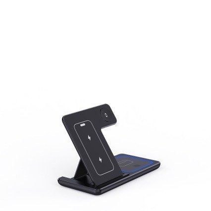 Fast Wireless Charger Stand Foldable Charging Station For Smart Phone 3 In 1 - Image 4
