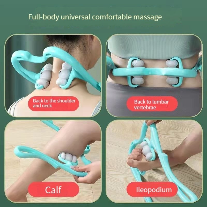 Pain Relief Roller Massager With 96 Pressure Point Neck bud Waist Leg Foot Relaxer Tool - Image 7