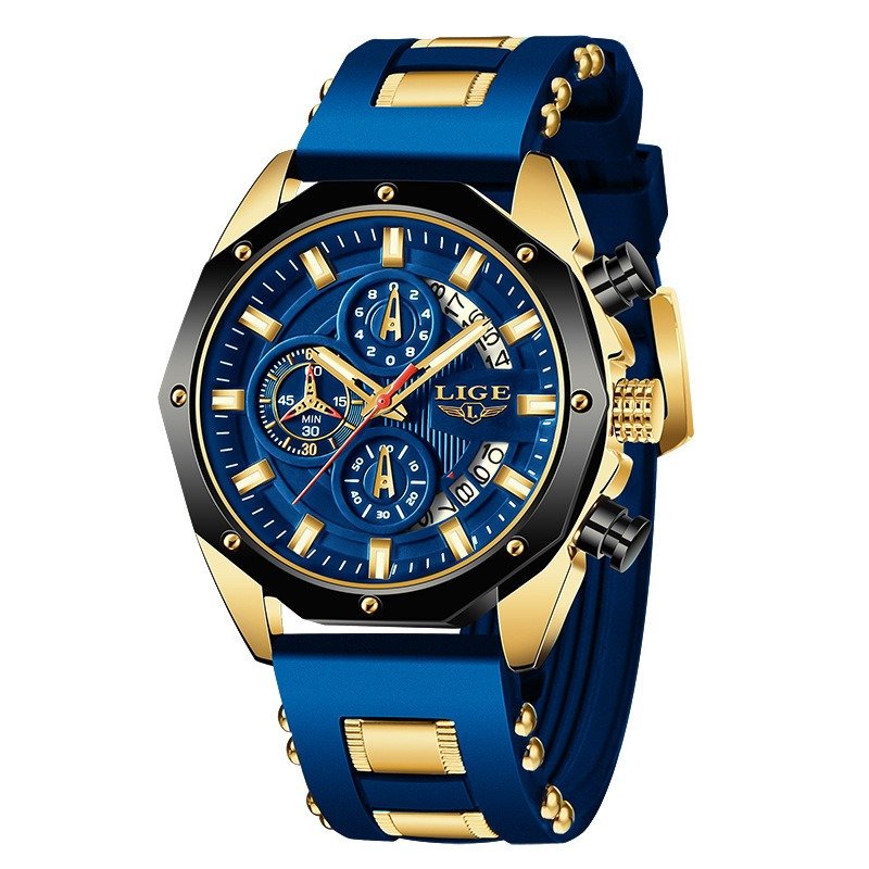 Luxury Silicone Sport Watch Men Waterproof Wristwatch - Image 4