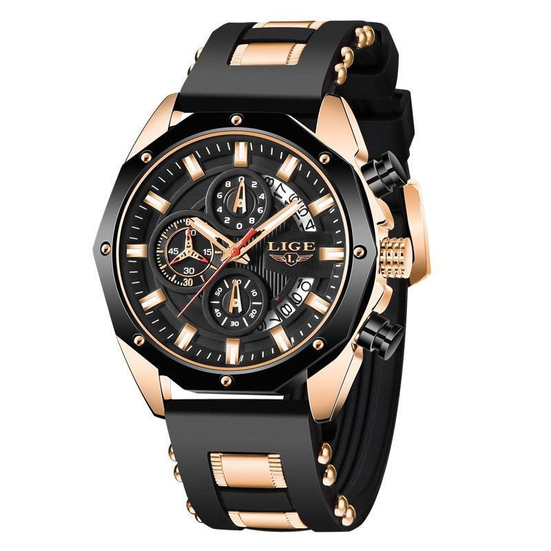 Luxury Silicone Sport Watch Men Waterproof Wristwatch - Image 2