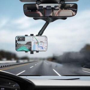 Mirror Phone Holder For Car Rotatable Retractable Rear view