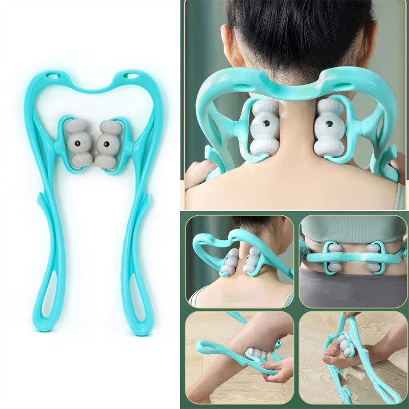Pain Relief Roller Massager With 96 Pressure Point Neck bud Waist Leg Foot Relaxer Tool