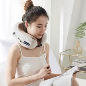 U Shaped Pillow Neck Massager Apparatus Shoulder Back Cervical Relaxation
