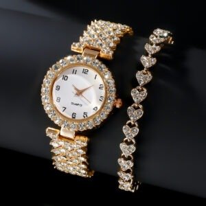 Luxury Women Watch Set Quartz Wristwatch Bracelet Gift