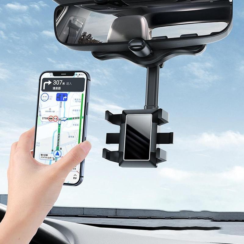 Mirror Phone Holder For Car Rotatable Retractable Rear view - Image 2
