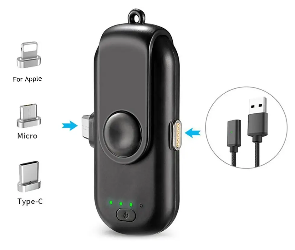 ABS Black Portable Charger - Image 6